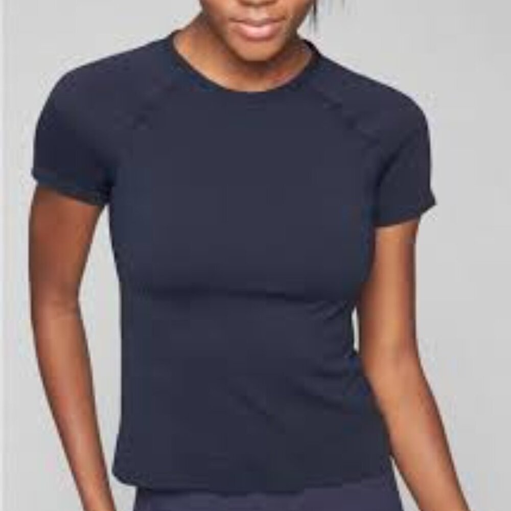 Athleta blue/gray cap sleeve t-shirt